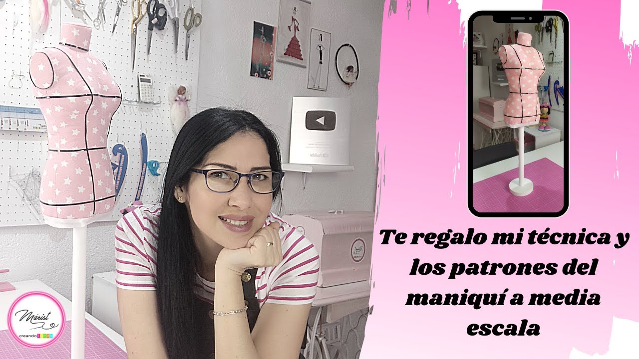 #43😃👉CÓMO HACER UN MANIQUÍ DE MEDIA ESCALA| PASO A PASO| PROFESIONAL| DESCARGA GRATIS EL PATRÓN🎁