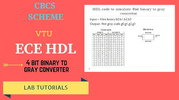 Designing of 4 Bit Binary to Gray Converter| HDL lab | 5th Sem ECE | VTU CBCS Scheme