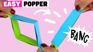 How to make a paper POPPER EASY. Cool origami banger, loud paper banger.