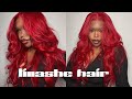 Red Hair Pre Colored Lace Frontal Wig Install ft Tinashe Hair