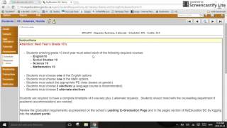 Course Selection for Parents - MyEducation BC