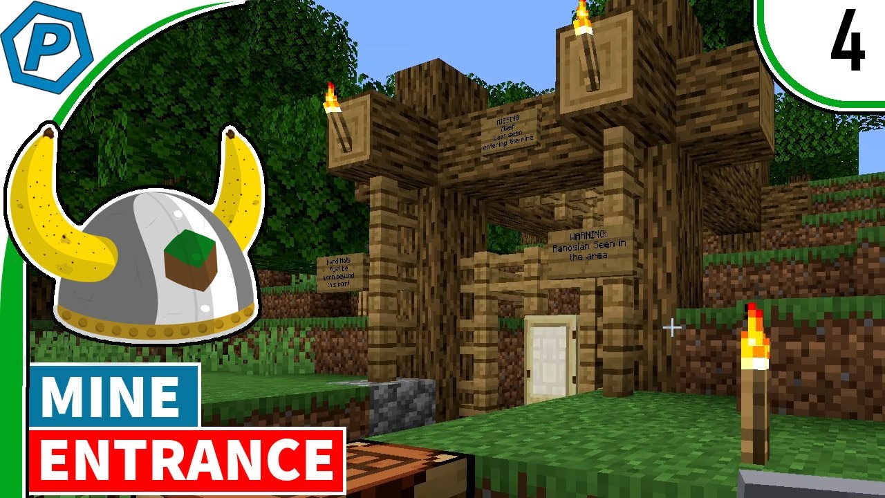 Minecraft Mine Entrance Not Your Entrance Banana Viking S2 4 A Minecraft Lets Play Youtube