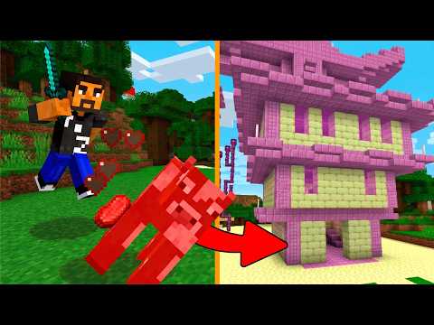 Minecraft, but MOBS spawn STRUCTURES