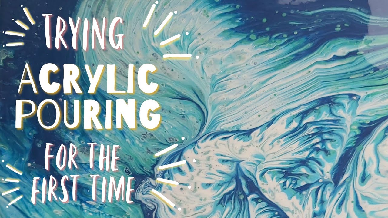 Trying acrylic pouring for the first time!! || Satisfying and Relaxing ...