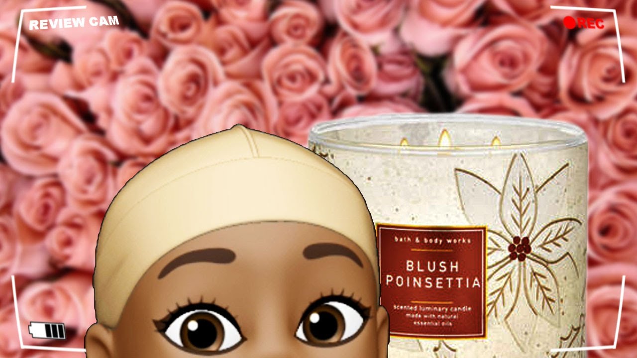 Bath & Body Works Candle Review BLUSH POINSETTIA (2021 New Fragrance