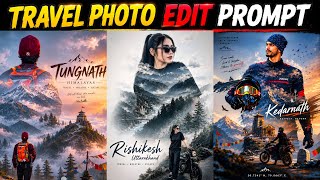 🔥 Instagram Trending Travel Trip Poster Photo Editing 🤩 | Manali, Rishikesh, Kashi  Viral Edit 2026