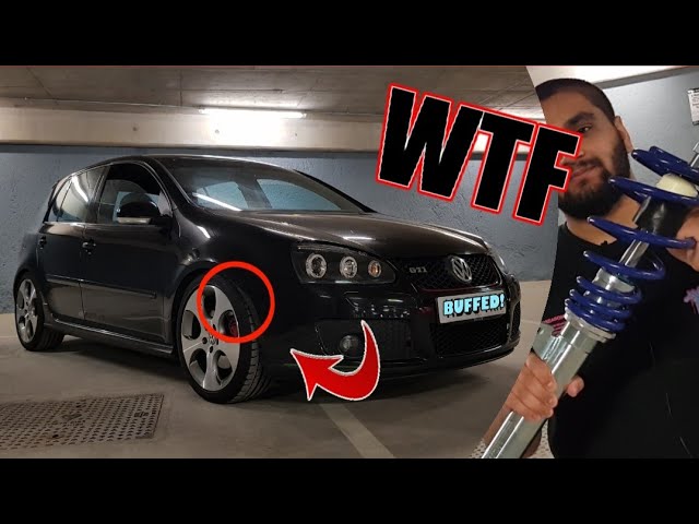 Lowering my GTI on Coilovers! JOM Blueline - YouTube