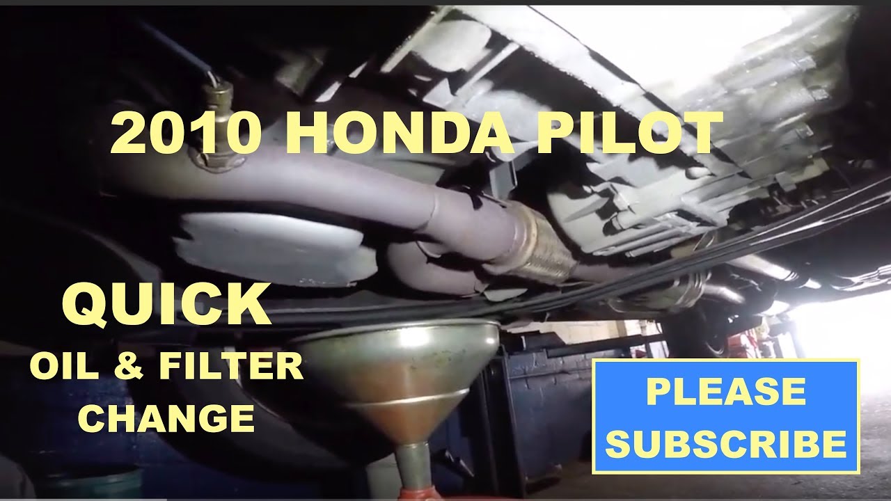 How to change oil and filter on 2016 Honda Pilot - YouTube