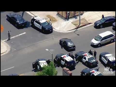 LAPD pursuit a murder suspect in South LA 8/2/2018 - YouTube
