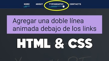 Cómo crear LÍNEAS ANIMADAS debajo de los LINKS  |  EFECTO HOVER  |  CSS