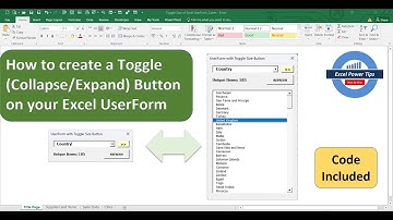 How to Create a Dynamic Expand/Collapse Excel User Form Size Button