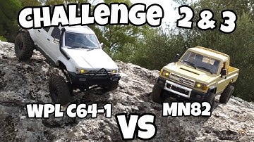 MN82 VS WPL C64-1 STOCK COMPARISON - ROCK CRAWLING - TRAIL