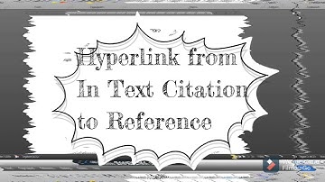 Hyperlink from Citation in Text to Reference