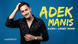 ADEK MANIS - Lagu Slow Rock Melayu Karya Adhiey GoNo [ Lyric Video] #trending 