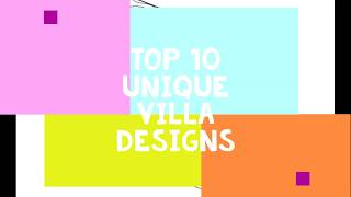 TOP 10 UNIQUE VILLA DESIGNS | AUTOCAD FILES |