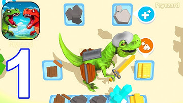 Dino World: Merge & Fight - Gameplay Walkthrough Part 1 Dino War Army Commander Merge Battle