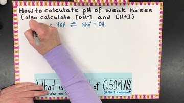 Calculate the pH of a Weak Base and the [OH-] & [H+]