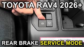 2026 Toyota RAV4 - Rear Brake Service Mode! EPB Actuator Release. Change Your Brake Pads & Rotors. 2026 Toyota RAV4 - Rear Brake Service Mode! EPB Actuator Release. Change Your Brake Pads & Rotors.