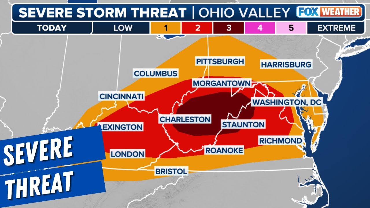 Severe Thunderstorm Threat Increases For Ohio Valley - YouTube