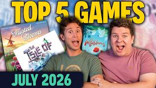Top 5 Board Games We Played in July 2026 | Two Person Sail Boat, Lots of Flowers, and Upcoming Hits