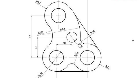 T-Flex CAD 15 2D - Exercise 44