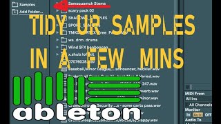 Easily organise and sort ALL of your samples in Ableton in a matter of minutes.