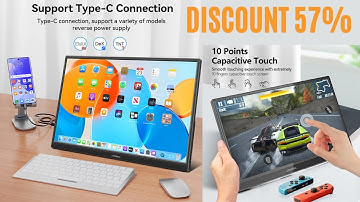 15.6" Portable Monitor Touchscreen 1080P IPS Panel Display Type-C HDMI-Compatible For PS5 PS4