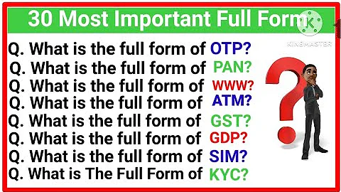 30 Most Important Full Form|| Full Forms for Competitive Exam || Abbreviations||