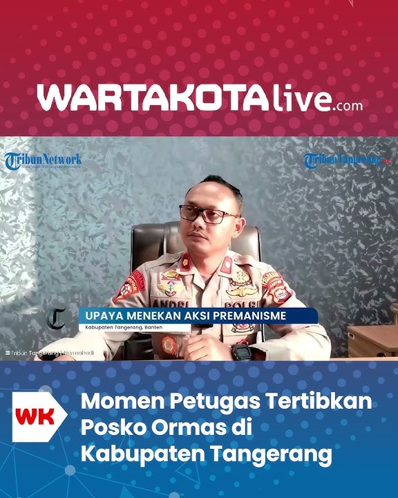 Momen Petugas Gabungan Tertibkan Posko Ormas di Kabupaten Tangerang