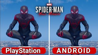 Spider-Man Miles Morales PS5 vs Android - Combat & Swinging Comparison screenshot 2