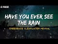 Have you ever see the rain