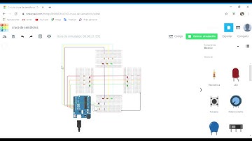 Cruce de semáforos con Arduino en Tinkercad
