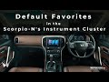 Scorpion  default favourites in the instrument cluster