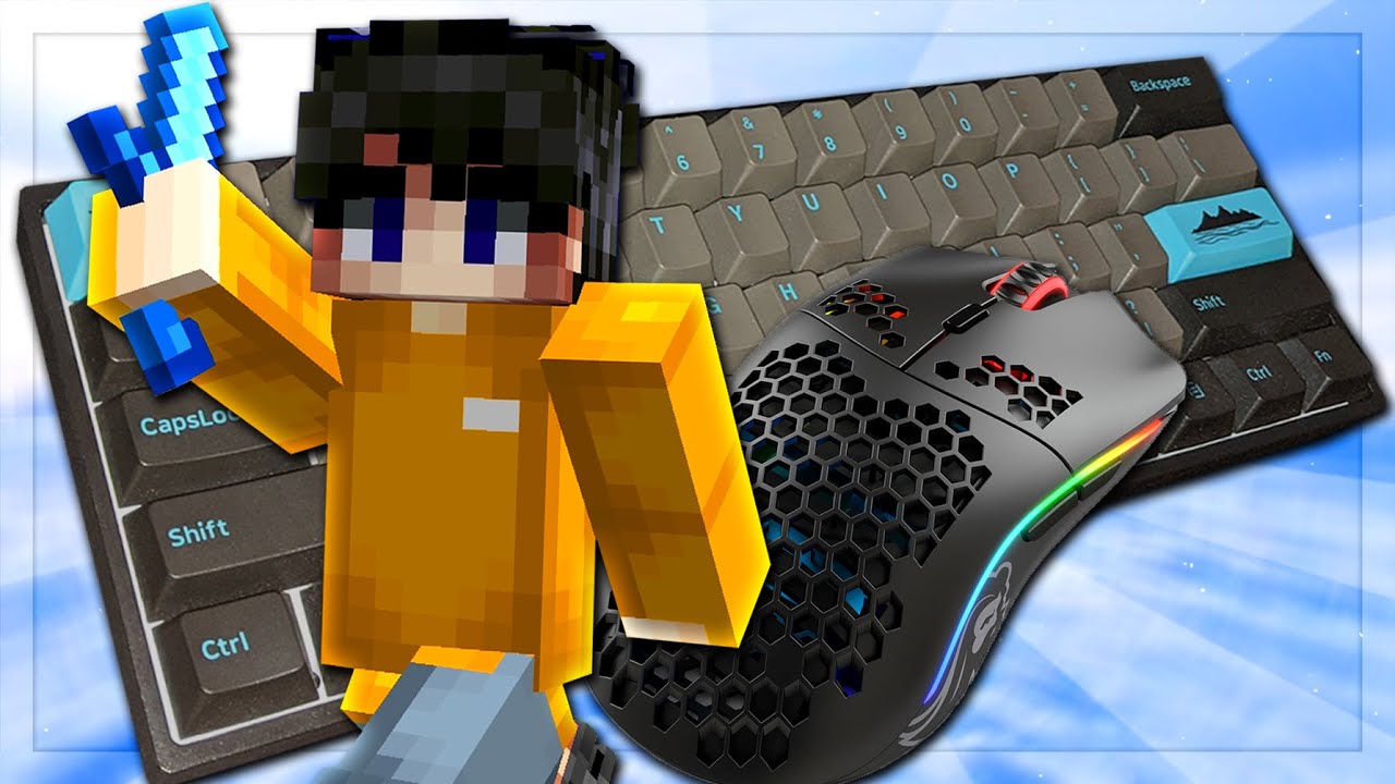 Custom Keyboard + Mouse Sounds Bedwars ASMR (HANDCAM) | Hypixel Bedwars
