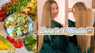 EVERY TIRED PREGNANT MAMA NEEDS THIS!!!🤯 ($39 Hair Hack) | &amp; FOOD PREP for pregnancy 2021