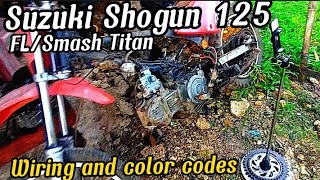 Color codes wiring connection//Suzuki shogun 125FL/Smash Titan