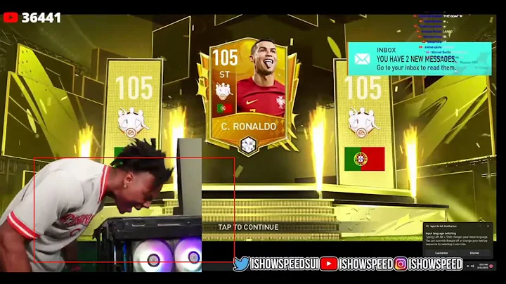 Speed packed ronaldo and his pc fell on him...😂