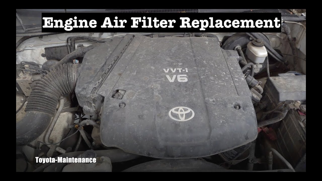 Toyota V6 4.0 Liter 1GR-FE Engine Air Filter replacement - YouTube