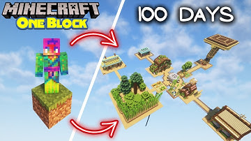 I Survived 100 DAYS in ONE BLOCK Minecraft!