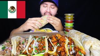 Authentic Mexican Food Mukbang • Burritos &  Tacos