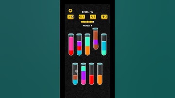 Color Water Sort - Level 16 - Color Liquid - Water Sort Puzzle - Color Sorting #shorts #gameplay