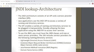 JNDI  Java Naming and Directory Service