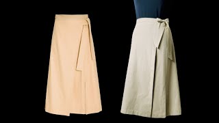 빠르고 쉽고 간단한 A라인 랩스커트 만들기 Quick, easy and simple A-line wrap skirt creation