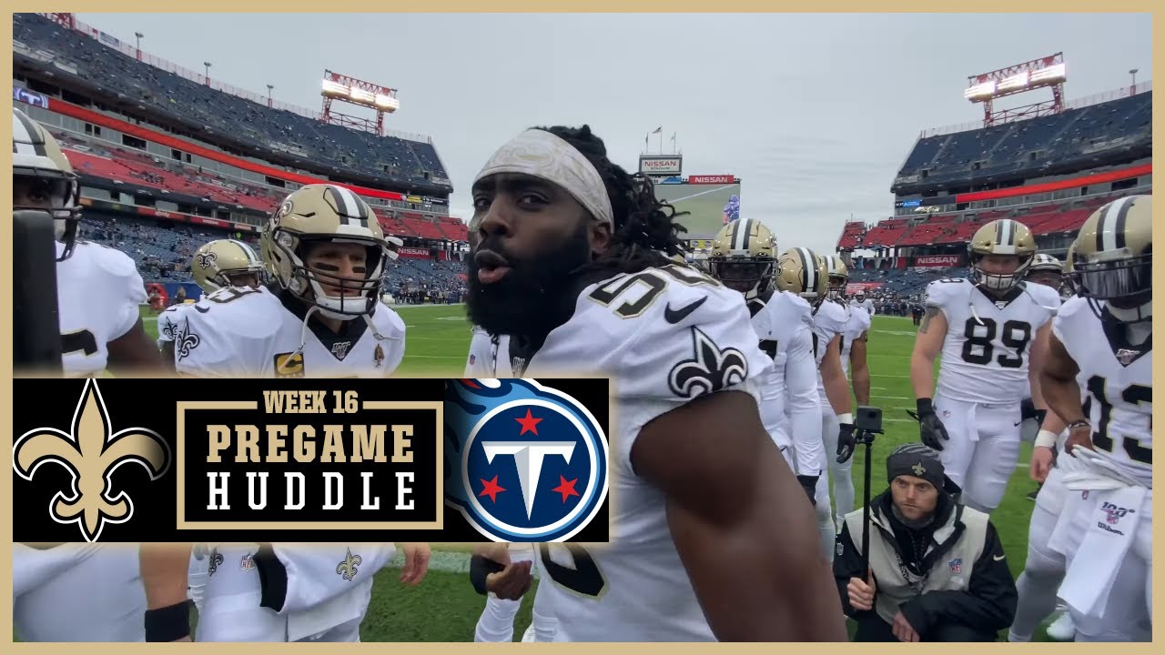 Brees & Demario Lead Saints Pregame Huddle at Titans | Week 16 | 2019 NFL