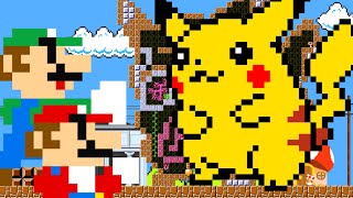 Mario Bros Vs The Giant Pikachu マリオ兄弟Vsデカいピカチュウ