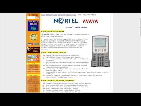 Telecom Tips: Nortel / Avaya 1100 Series IP Phones