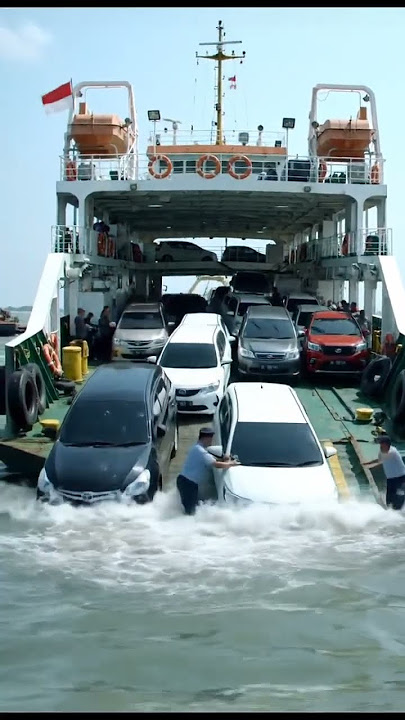 Terrifying Moment on a Ship! A passenger car falls into the sea! #trendingshorts #shortsvideo #viral