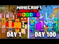 We Survived 100 Days In MODDED Hardcore Minecraft Survival With Four People (Squads)