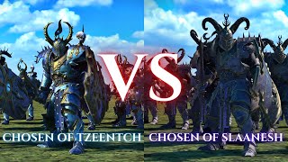 WARHAMMER III Total War : Chosen of Tzeentch VS Chosen of Slaanesh