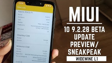 Miui 10 9.2.28 Global beta update changelog preview/sneak peak / widewine l1/ hindi
